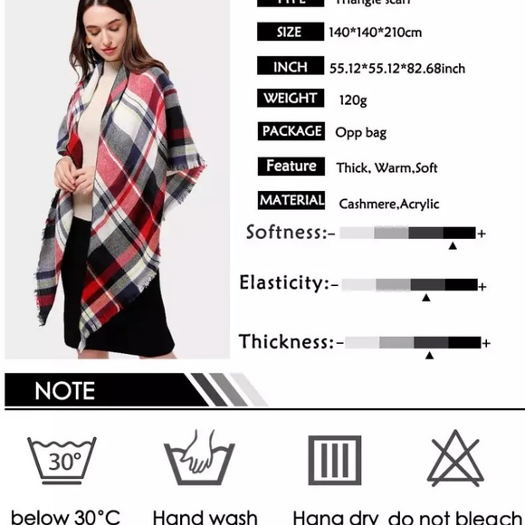 Triangle Shawl Scarf - Picture 7 of 7